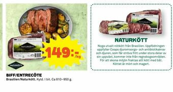 Coop Naturkött Biff erbjuda