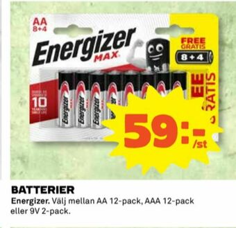 Coop Energizer Batterier erbjuda