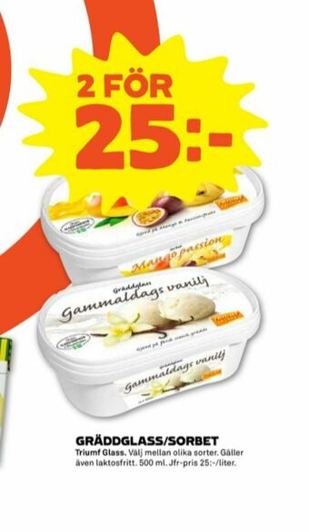 Stora Coop Triumf Gräddglass erbjuda