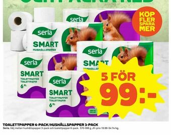 Coop Extra Toalettpapper 6-pack/hushållspapper 3-pack erbjuda