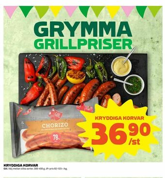 Coop Extra Kryddiga korvar erbjuda