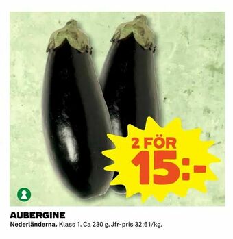 Coop Extra Aubergine erbjuda