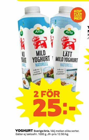 Coop Extra Yoghurt erbjuda