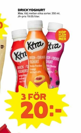 Coop Extra Drickyoghurt erbjuda