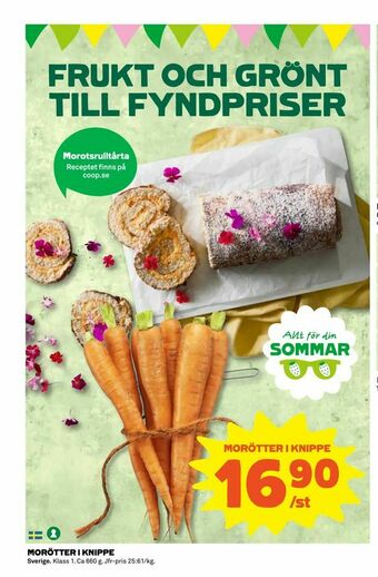 Coop Daglivs Morötter i knippe erbjuda