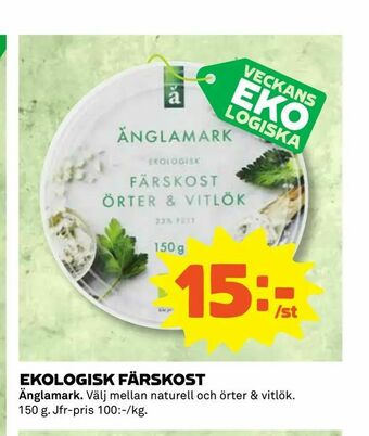 Coop Daglivs Ekologisk färskost erbjuda
