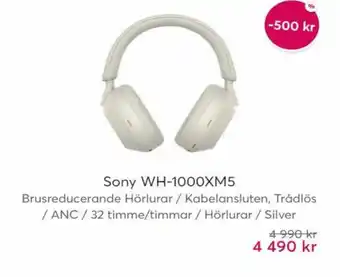 Webhallen Sony WH-1000XM5 erbjuda