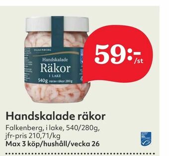 Hemköp Handskalade räkor erbjuda