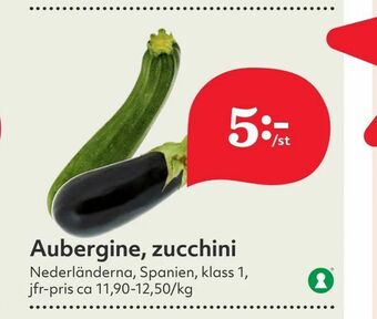 Hemköp Aubergine, zucchini erbjuda