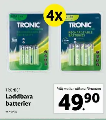 Lidl Laddbara batterier erbjuda