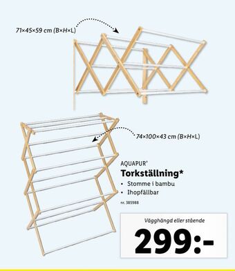 Lidl Torkställning erbjuda