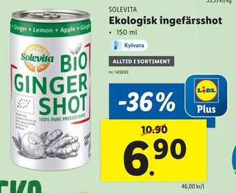 Lidl Ekologisk ingefärsshot erbjuda