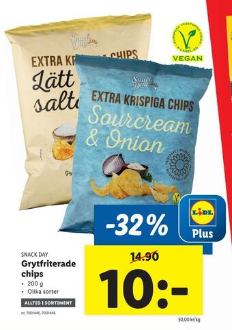 Lidl Grytfriterade chips erbjuda