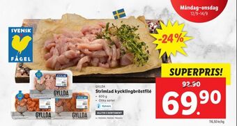 Lidl Strimlad kycklingbröstfilé erbjuda