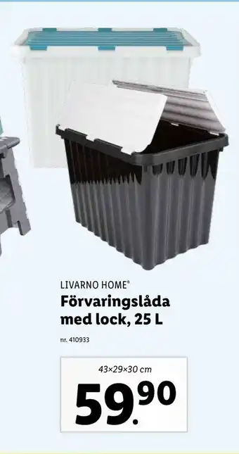 Lidl Förvaringslåda med lock, 25 l erbjuda