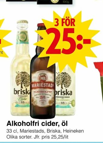Matöppet Alkoholfri cider, öl erbjuda