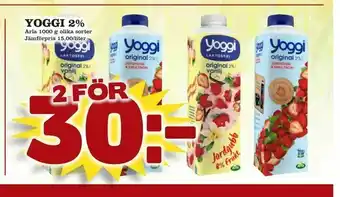 minmatbutik Yoggi 2% erbjuda
