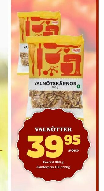 Nelins Valnötter erbjuda