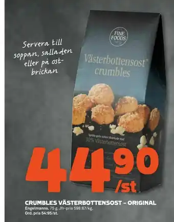 Stora Coop Crumbles västerbottensost - original erbjuda