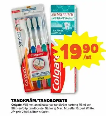 Stora Coop Tandkräm/tandborste erbjuda