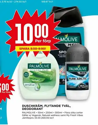 Willys Duschkräm, flytande tvål, deodorant erbjuda