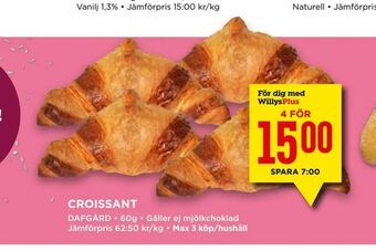 Willys Croissant erbjuda
