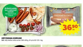 Coop Kryddiga korvar erbjuda