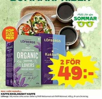 Kaffe/ekologiskt kaffe