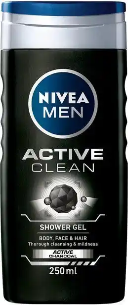 Men shower active clean