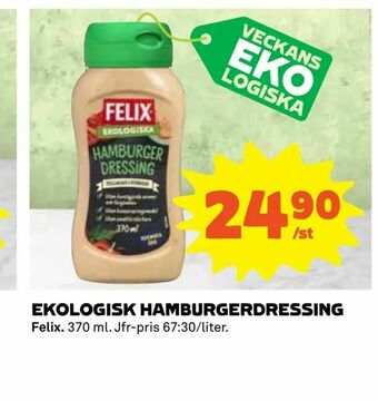 Coop Ekologisk hamburgerdressing erbjuda