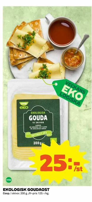 Coop Extra Ekologisk goudaost erbjuda