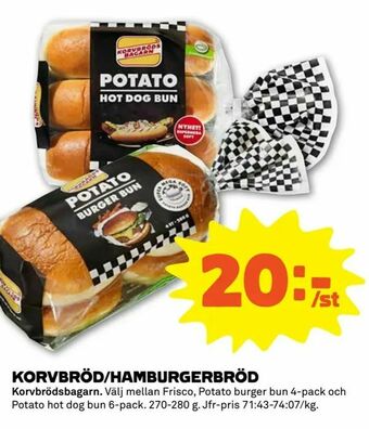 Korvbröd/hamburgerbröd