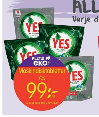 EKO Maskindisktabletter erbjuda