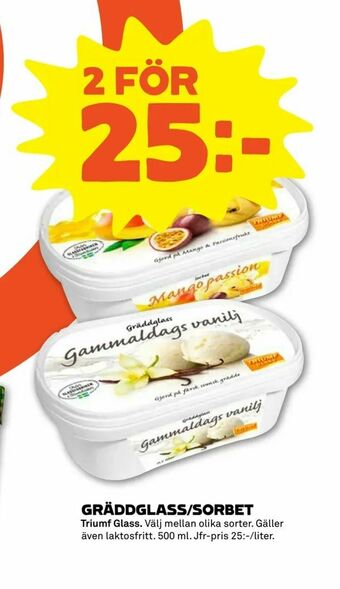Stora Coop Gräddglass/sorbet erbjuda