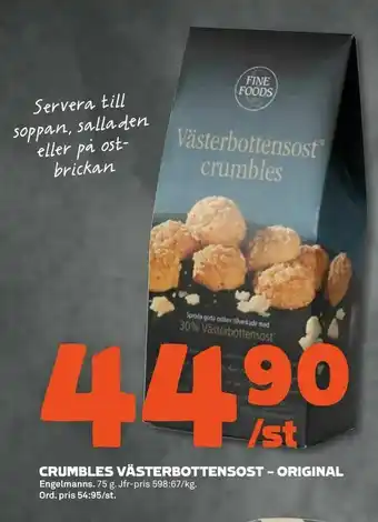 Coop Forum Crumbles västerbottensost - original erbjuda