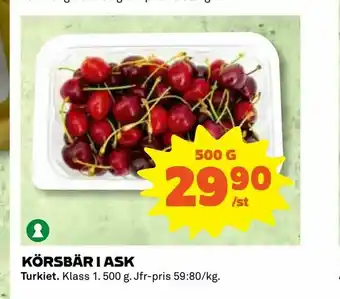 Körsbär i ask