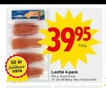 Laxfilé 4-pack