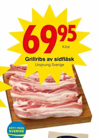 Grillribs av sidfläsk