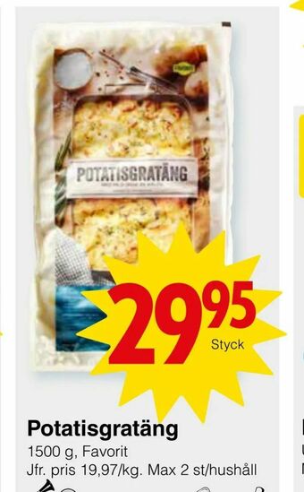 Matöppet Potatisgratäng erbjuda