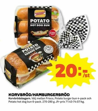 Stora Coop Korvbröd/hamburgerbröd erbjuda