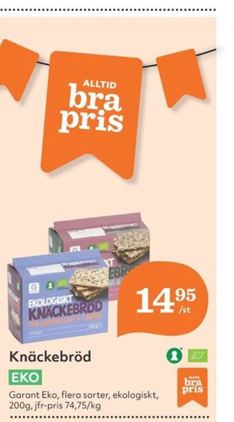 Hemköp Garant knäckebröd erbjuda