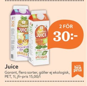 Hemköp Garant juice erbjuda