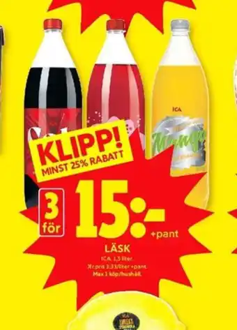 ICA Kvantum Mango läskedryck erbjuda