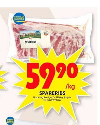 ICA Maxi Ica spareribs erbjuda