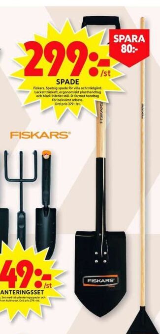ICA Maxi Fiskars spade erbjuda