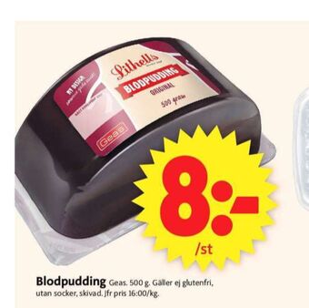 ICA Supermarket Geas blodpudding erbjuda