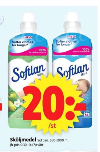 ICA Supermarket Softlan sköljmedel erbjuda