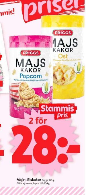 ICA Supermarket Friggs majskakor erbjuda