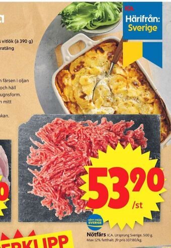 ICA Supermarket Ica nötfärs erbjuda