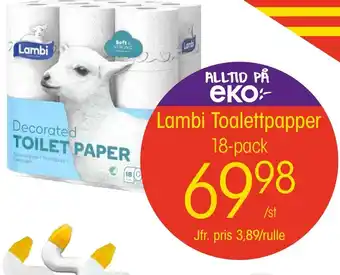 EKO Lambi Toalettpapper 18-pack erbjuda